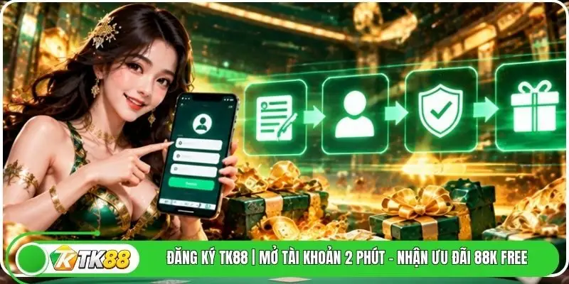 Đăng Ký TK88 | Mở Tài Khoản 2 Phút - Nhận Ưu Đãi 88K Free